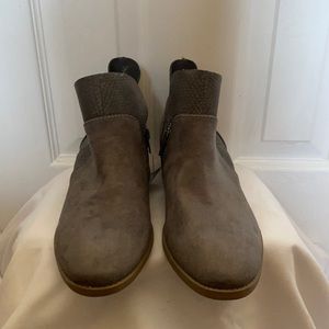 Bluish-Gray Faux Suede Booties - Never Worn!